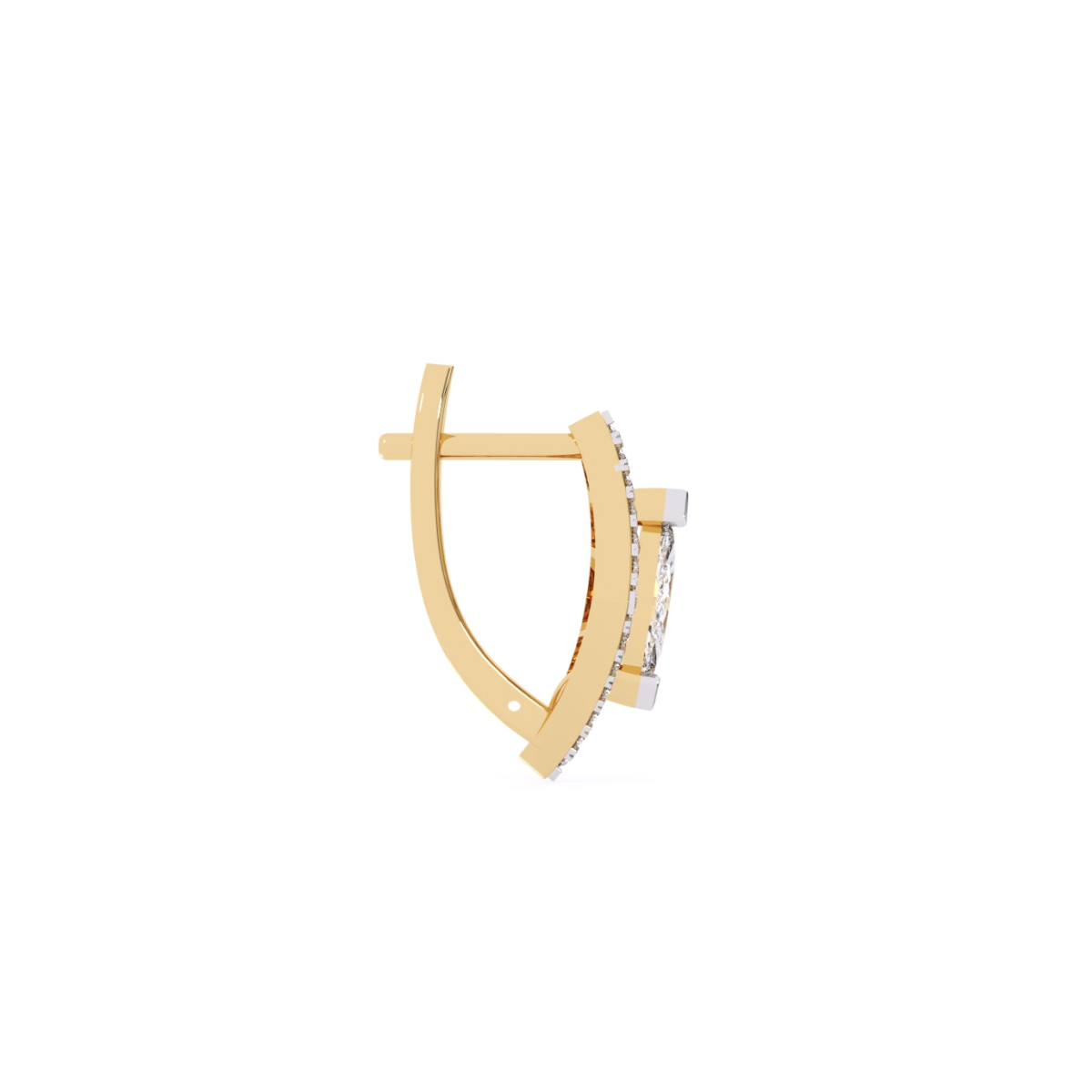 Marquise Halo Stud Bali Diamond Earrings